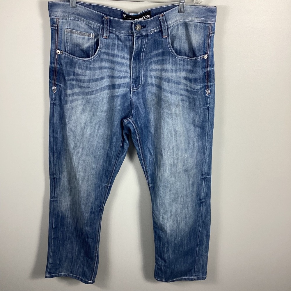 Vintage Y2K 90's MECCA Straight Jeans Mens 40x32 Hip Hop Streetwear Skater Grung
